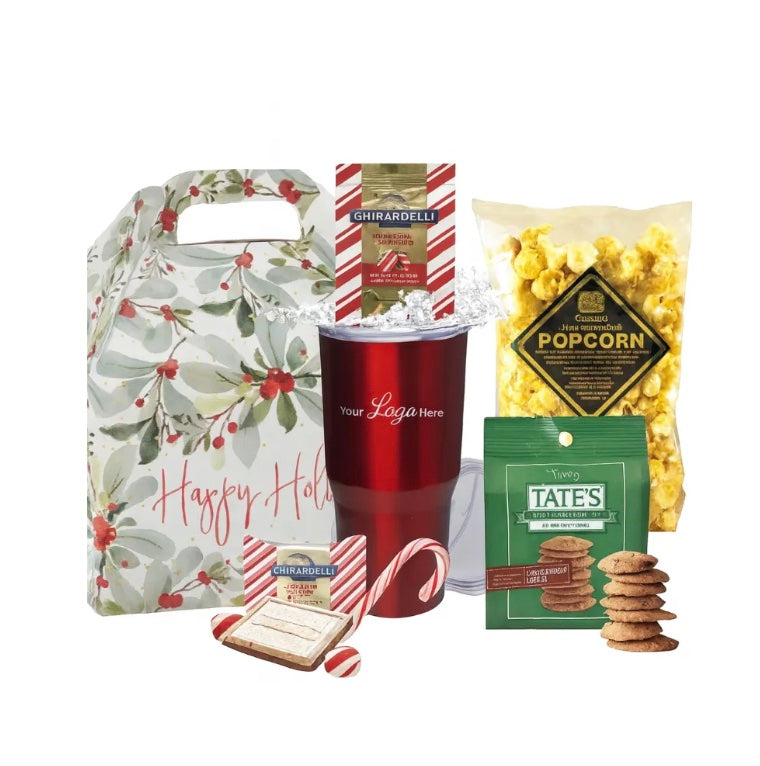 Holiday Cheer Gift Box with Tumbler & Treats