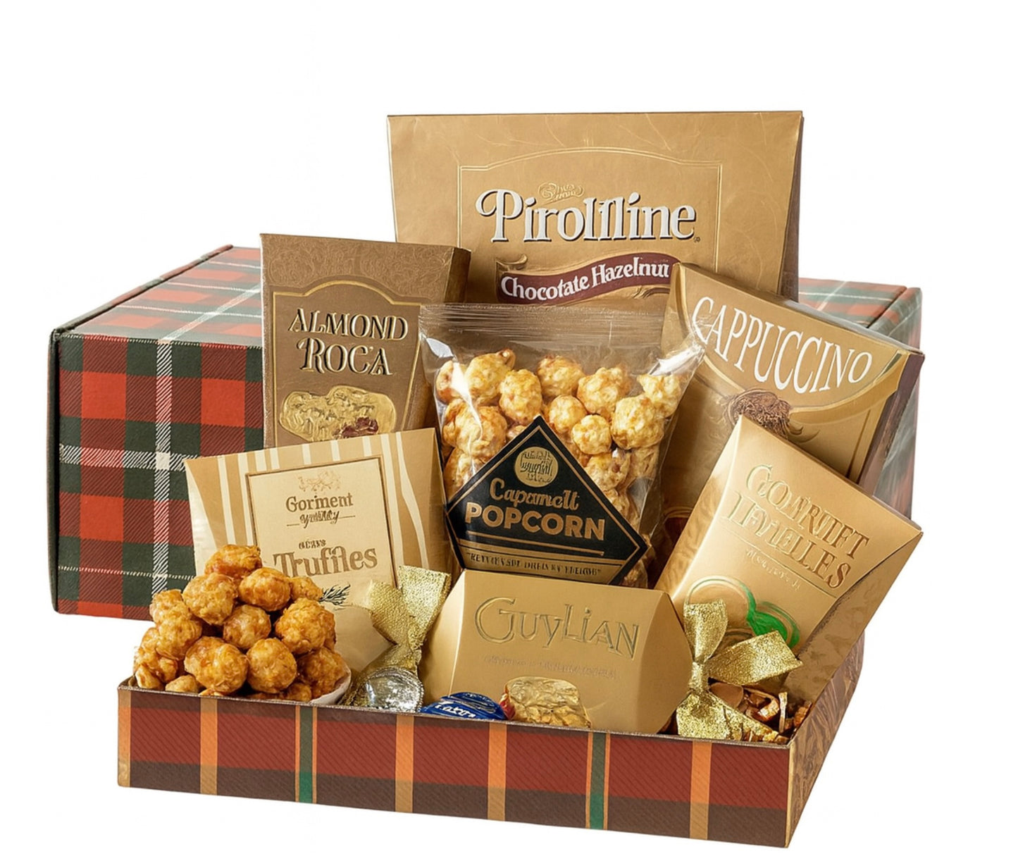 Holiday Plaid Snack & Chocolate Gift Set