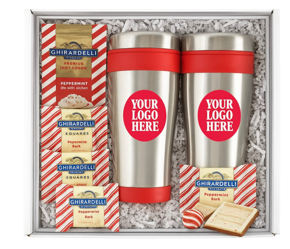 Peppermint Cocoa & Travel Mug Holiday Gift Set