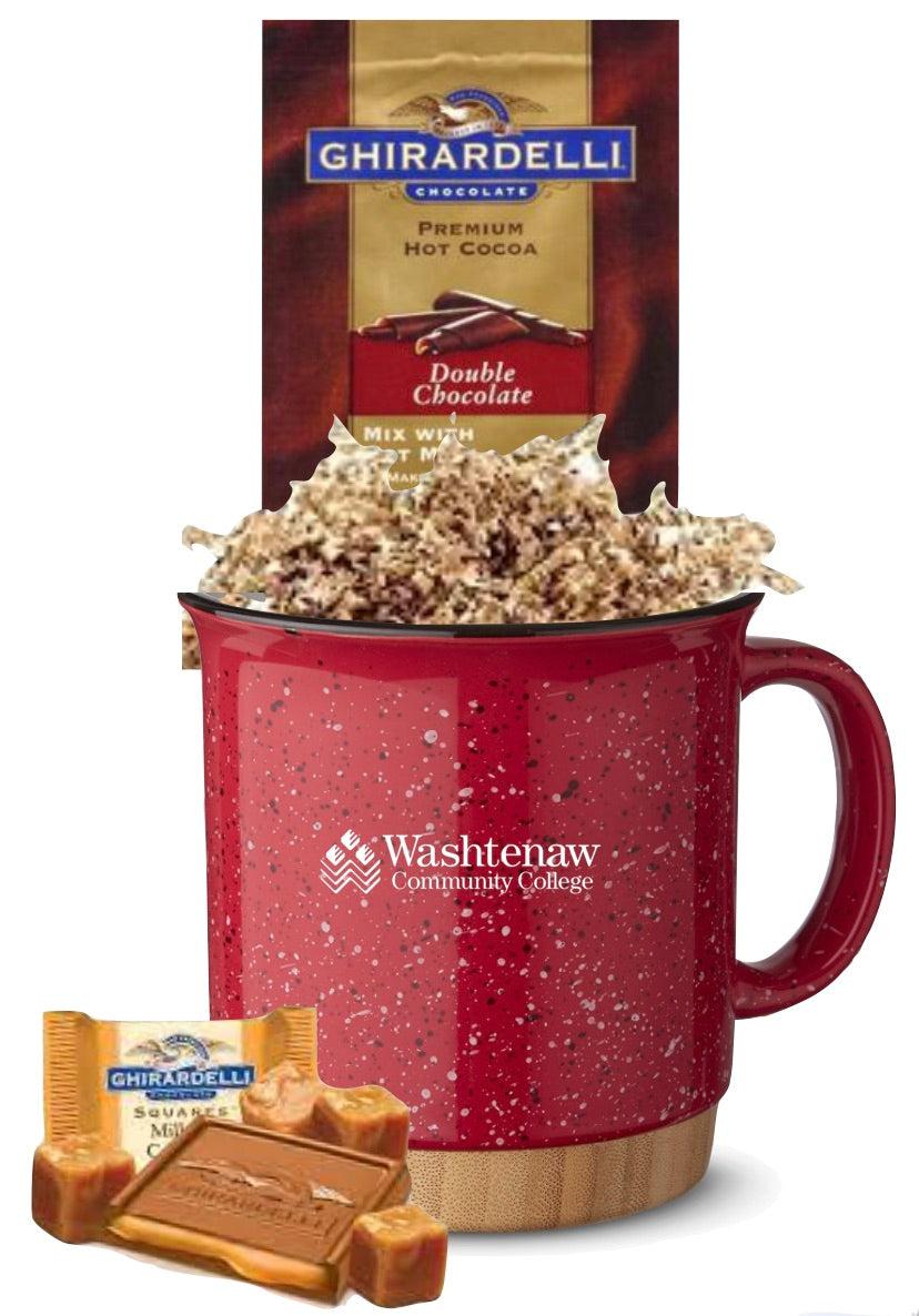 Low Minimum - Mug with Bamboo Base filled with Cocoa & Chocolate