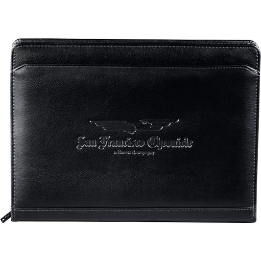 FSC® Mix Manchester Zippered Padfolio – Black