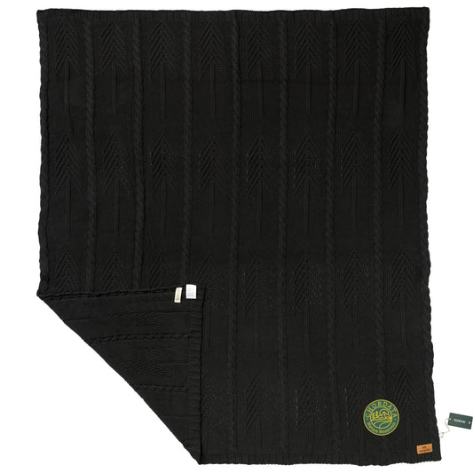 tentree Organic Cotton Cable Blanket – Black