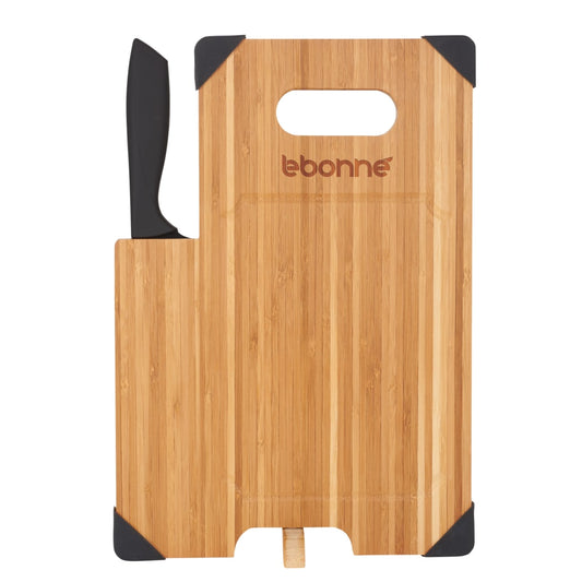 Bamboo Cutting Board with Knife – Natural