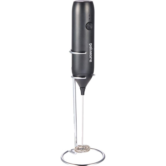 Rechargeable Handheld Milk Frother with Stand – Black
