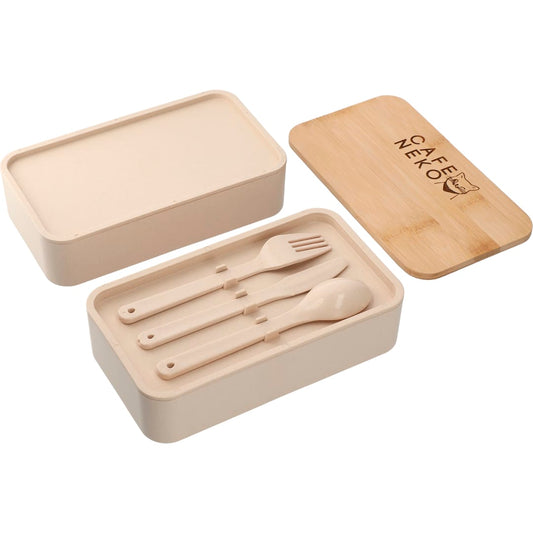 Stackable Bamboo Fiber Bento Box – Tan
