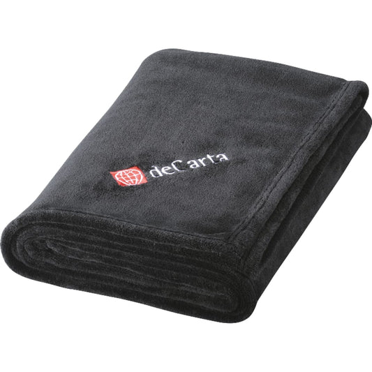 Micro Coral Plush Blanket – Black