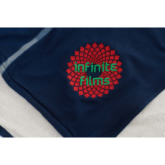 Plaid Fleece Sherpa Blanket – Blue