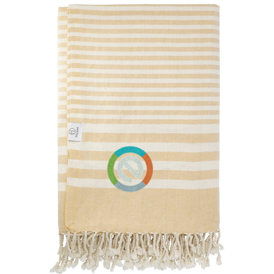 Hilana Upcycled  Fethiye Throw Blanket – Tan