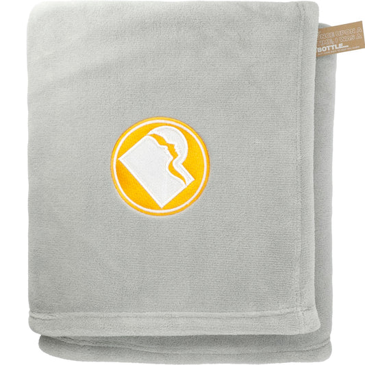 Recycled PET Oversized Coral Fleece Blanket – Gray