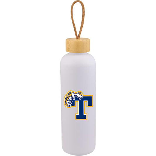 Tania Recycled Bottle w/ FSC® 100% Bamboo Lid 26oz – White
