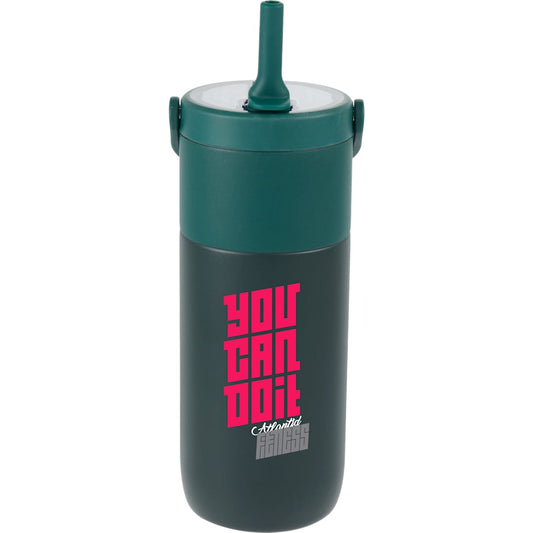 ROOTS Ceramic Lined Travel Tumbler w/ Straw 20oz – Green