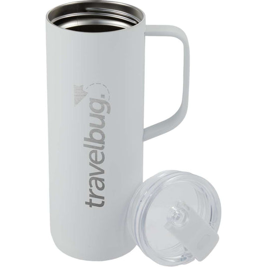 Whitney Recycled Tall Tumbler w/ Flip Lid 20oz – White