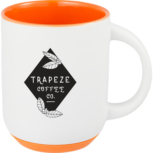 Isaac Ceramic Mug w/ Rubber Bottom 14oz – White