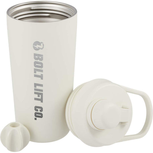 Wellable Vacuum Insulated Shaker Bottle 20oz – White