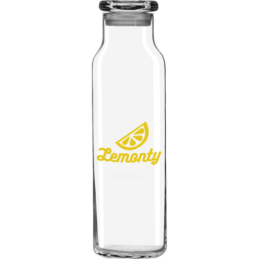 Glass Water Bottle w/ Lid 24 oz. – Clear
