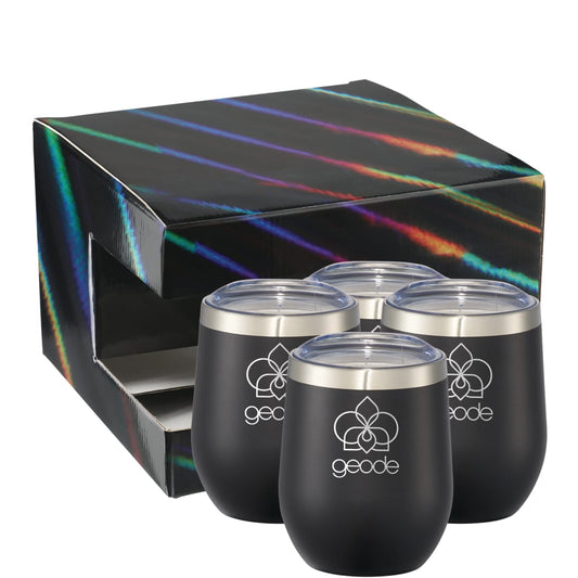 Corzo Cup 12oz 4 in 1 Gift Set – Black