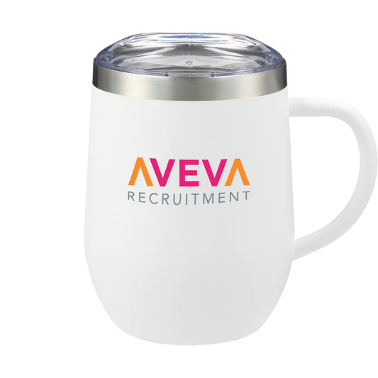 Brew Copper Vacuum Insulated Mug 12oz – White
