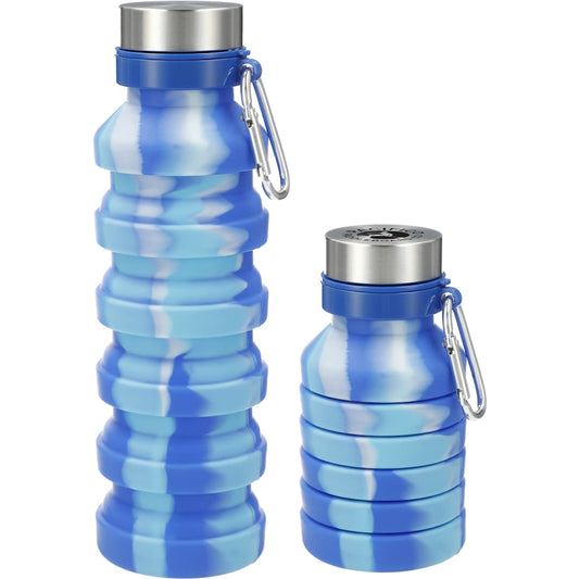 Zigoo Silicone Collapsible Bottle 18oz - Tie Dye – Blue