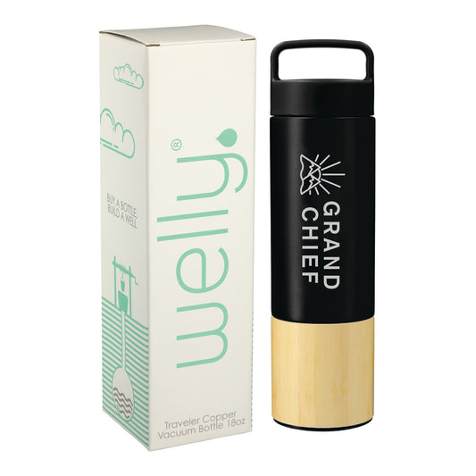 Welly® Traveler Copper Vacuum Bottle 18oz w/ GB – Black