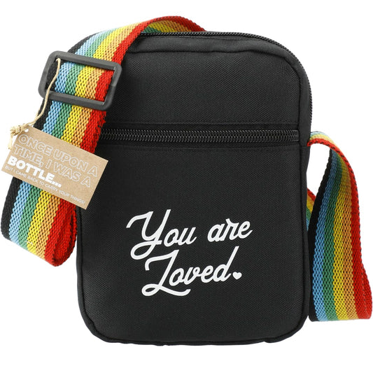 Rainbow RPET Crossbody Tote – Black