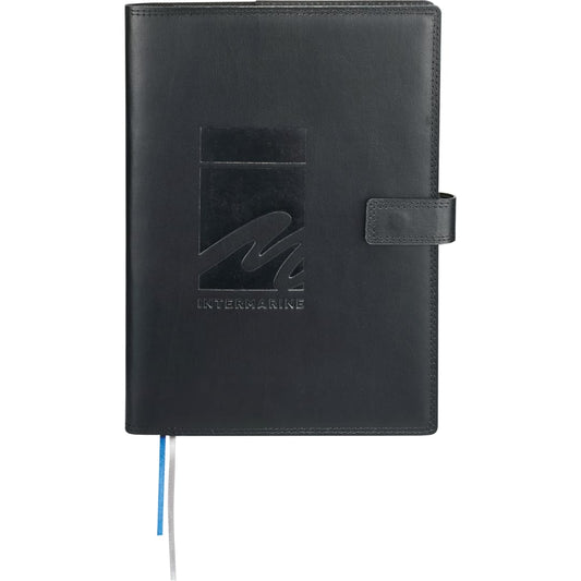 FSC® Mix 7" x 10" Uptown Refillable Leather Journa – Black