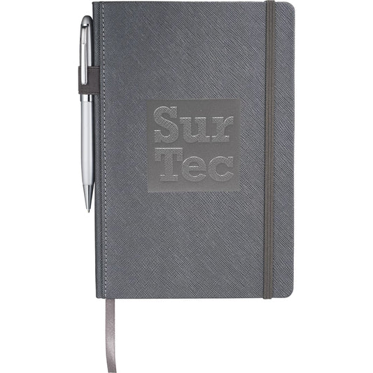 FSC® Mix 5.5" x 8.5" Modena Bound Journal – Gray