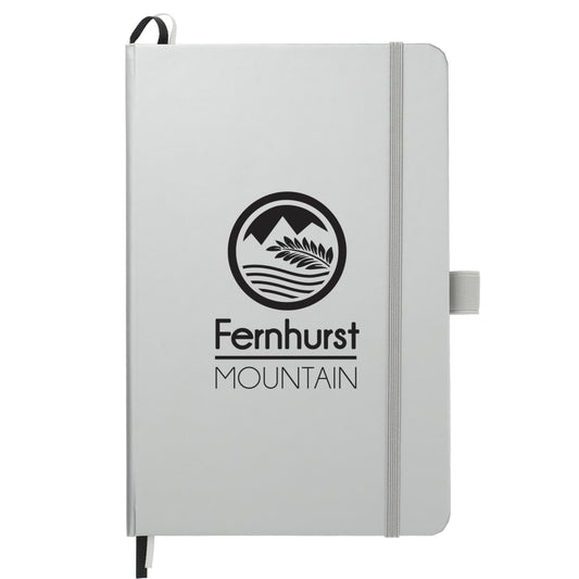 FSC® Mix 5.5" x 8.5" Bound Journal – Silver