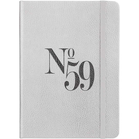 5” x 7” FSC® Recycled Pebble Hard Bound Journal – Silver