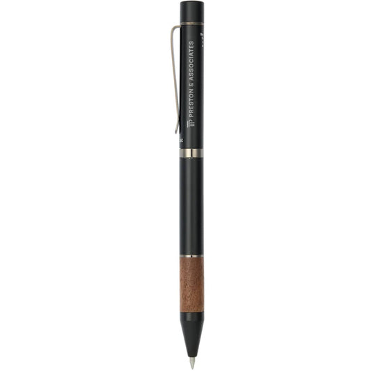 Luxe Recycled Aluminum and Walnut Ballpoint – Black