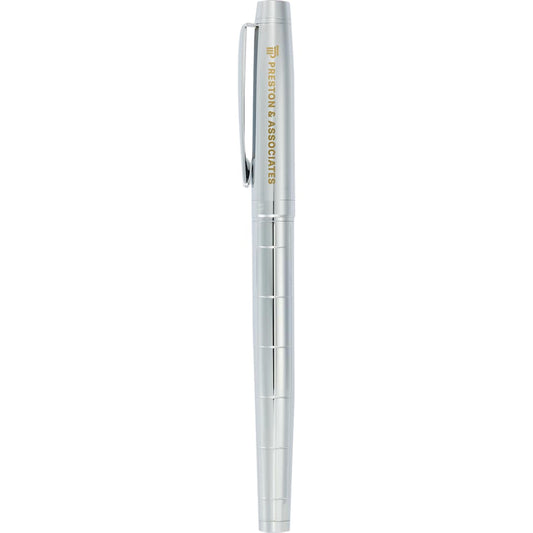 Luxe Recycled Brass Pillar Roller Ball – Silver