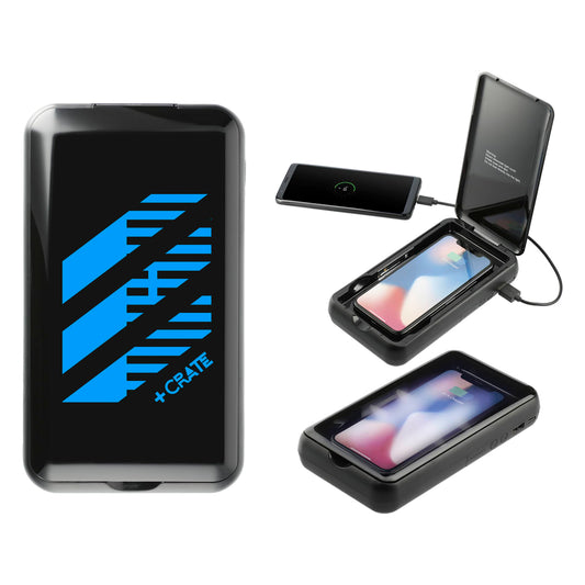Pristine 10000 Wireless Power Bank w/ UV Sanitizer – Black
