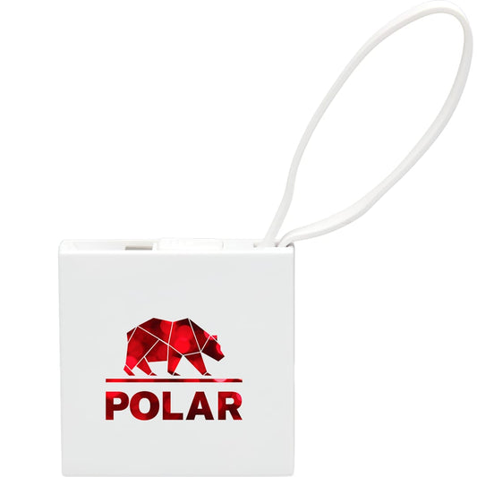 Recycled ABS 2000 mAh Power Bank with Type-C Cable – White