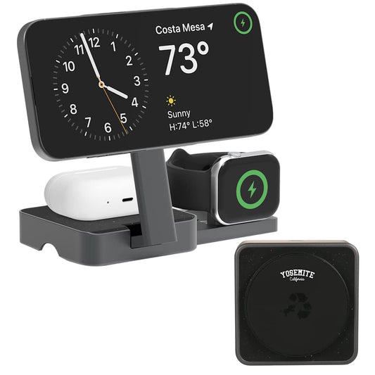 Nimble Pivot 3-in-1 Wireless Compact Charger – Black