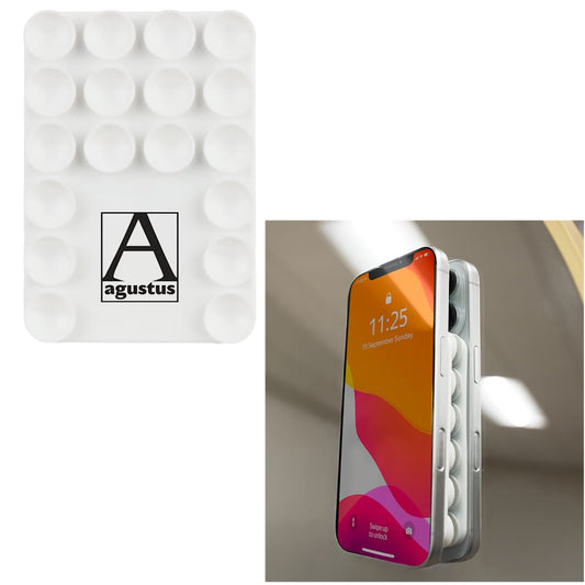 Hang On Suction Phone Mount with Magnets – White