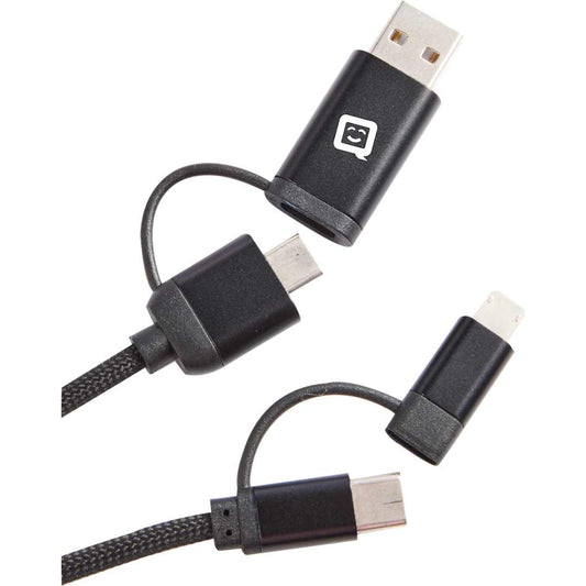 Boost 5-in-1 Long 65W PD Charging Cable – Black