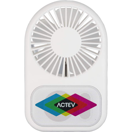 Audio Breeze Desktop Fan with Bluetooth Speaker – White