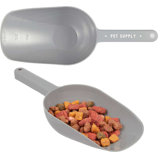 ChowTime Pet Food Scoop – Gray