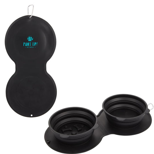 ChowTime Dual Collapsible Slow Feeder – Black