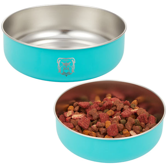 Aqua Pup Stainless Steel Pet Bowl (32oz) – Blue