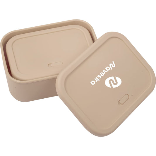 Silicone Food Storage Box with Air Valve - Set of – Natural