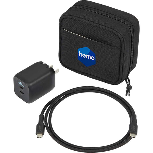 High Sierra 65W USB Wall Charger and Cable Kit – Black