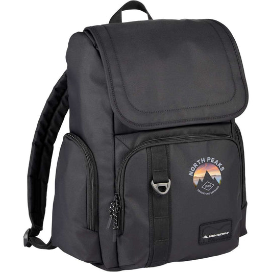 High Sierra Trekpoint Flap Backpack – Black