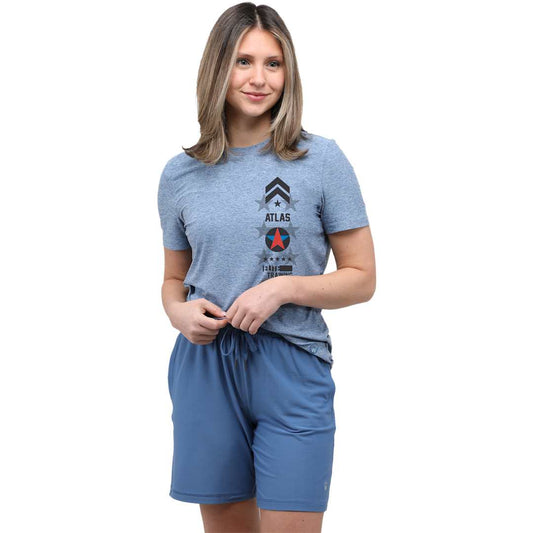 WELLABLE Women's Short Sleeve Tee – Blue