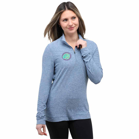 WELLABLE Women's Knit 1/4 Zip – Blue