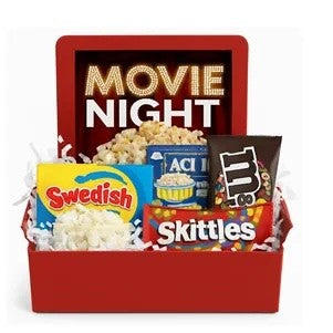 Movie Night Gift Box with Popcorn and Candy