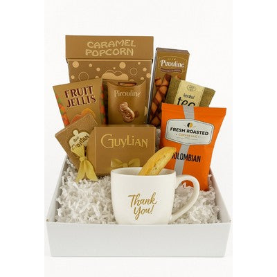 Thank You Mug with Box of Gourmet Snacks