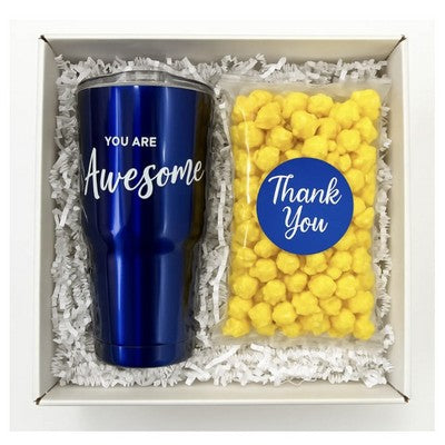 You Are Awesome Gift Box with Tumbler & Gourmet Popcorn