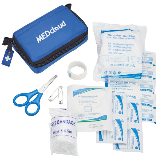 Bolt 20-Piece First Aid Kit – Blue