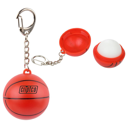 Basketball SPF15 Lip Moisturizer Keychain – Orange