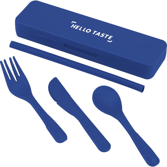 Recycled Plastic Utensil To Go Set – Blue